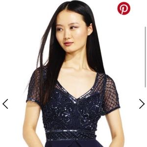 Ruffle Chiffon Beaded Dress